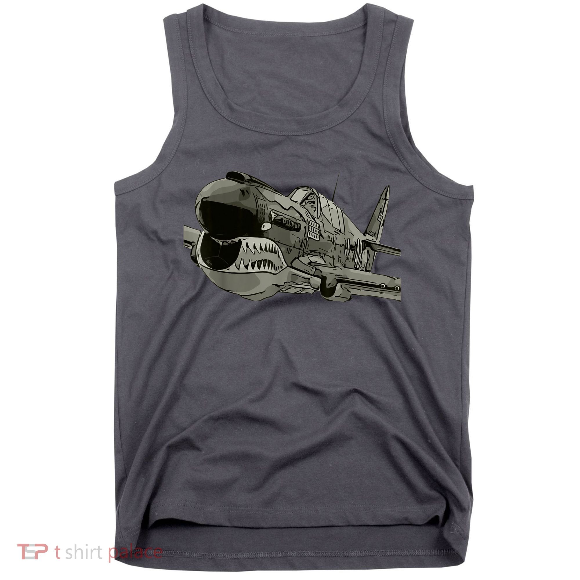 P40 Warhawk Fighter Aircraft WW2 Plane Spotting Spotter Tank Top