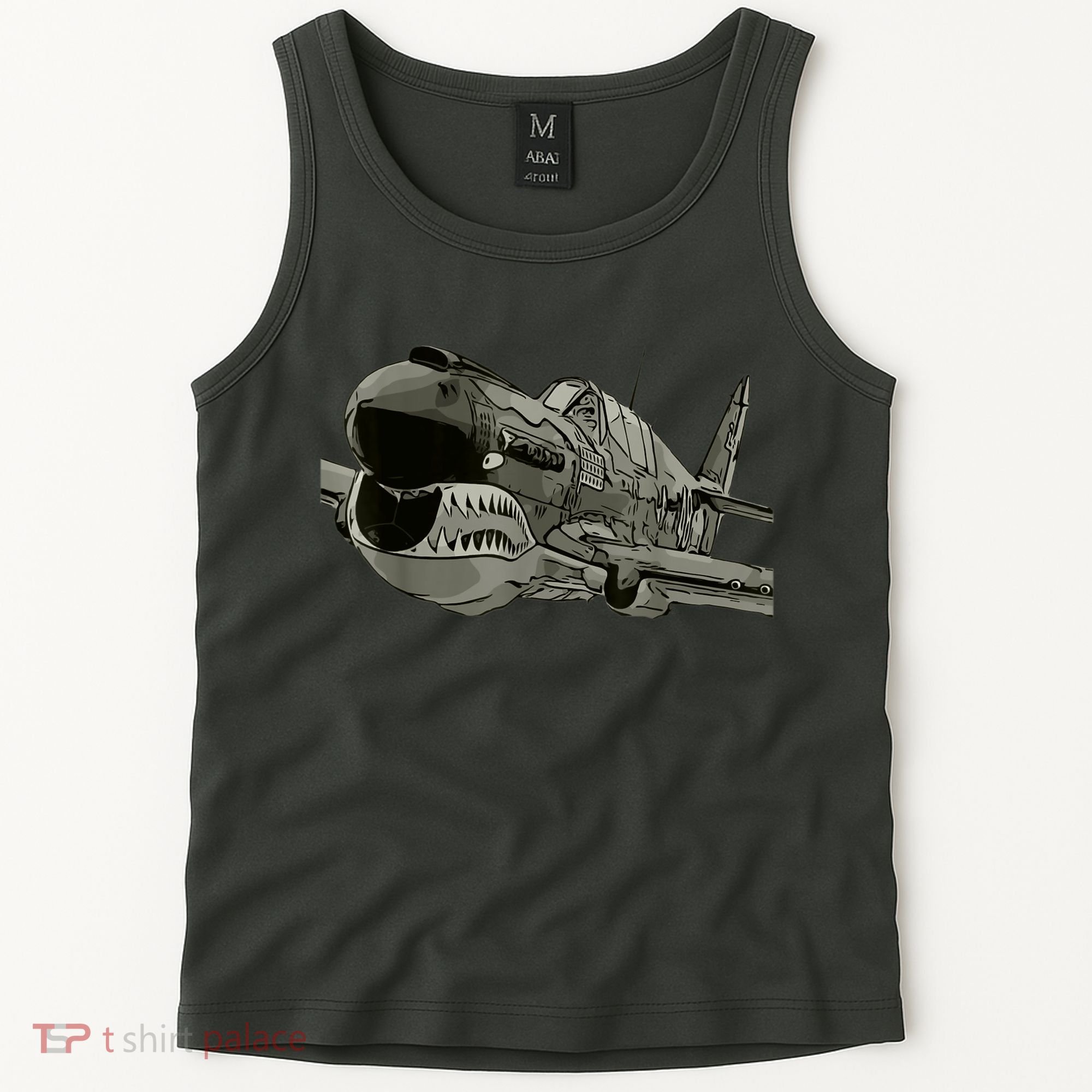 P40 Warhawk Fighter Aircraft WW2 Plane Spotting Spotter Tank Top