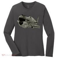 P40 Warhawk Fighter Aircraft WW2 Plane Spotting Spotter Women's Long Sleeve Shirt thumb 0