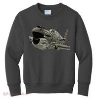 P40 Warhawk Fighter Aircraft WW2 Plane Spotting Spotter Kids Sweatshirt thumb 0