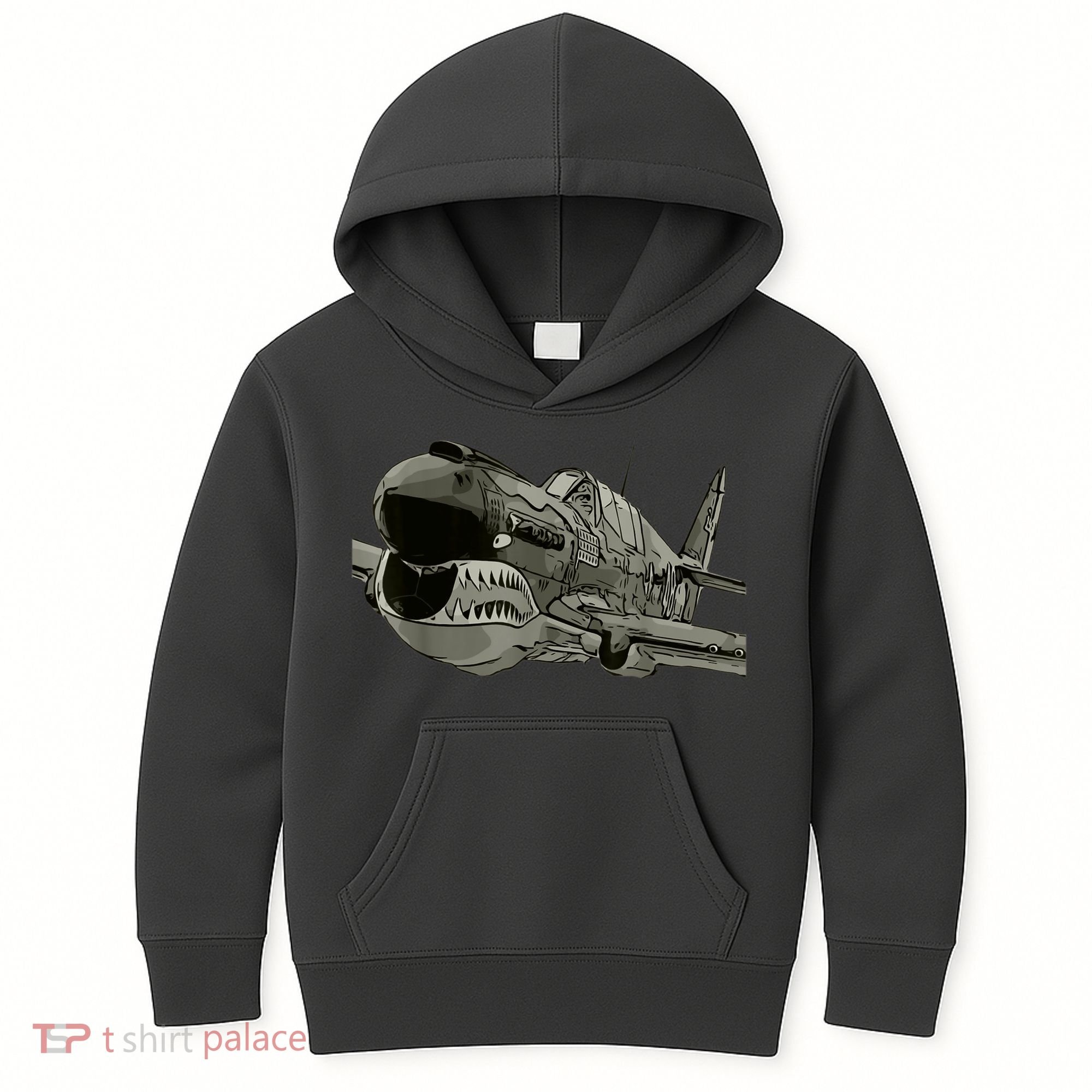 P40 Warhawk Fighter Aircraft WW2 Plane Spotting Spotter Kids Hoodie