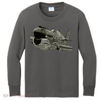 P40 Warhawk Fighter Aircraft WW2 Plane Spotting Spotter Kids Long Sleeve Shirt thumb 0