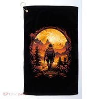 Proud Wildland Fire Rescue Firefighters Veterans Hero Gear Funny Gift Golf Towel thumb 0