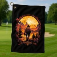 Proud Wildland Fire Rescue Firefighters Veterans Hero Gear Funny Gift Golf Towel thumb 1