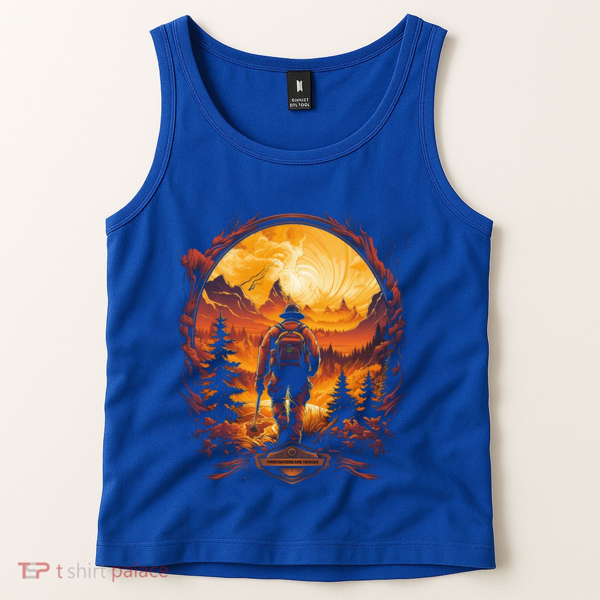 Proud Wildland Fire Rescue Firefighters Veterans Hero Gear Funny Gift Tank Top