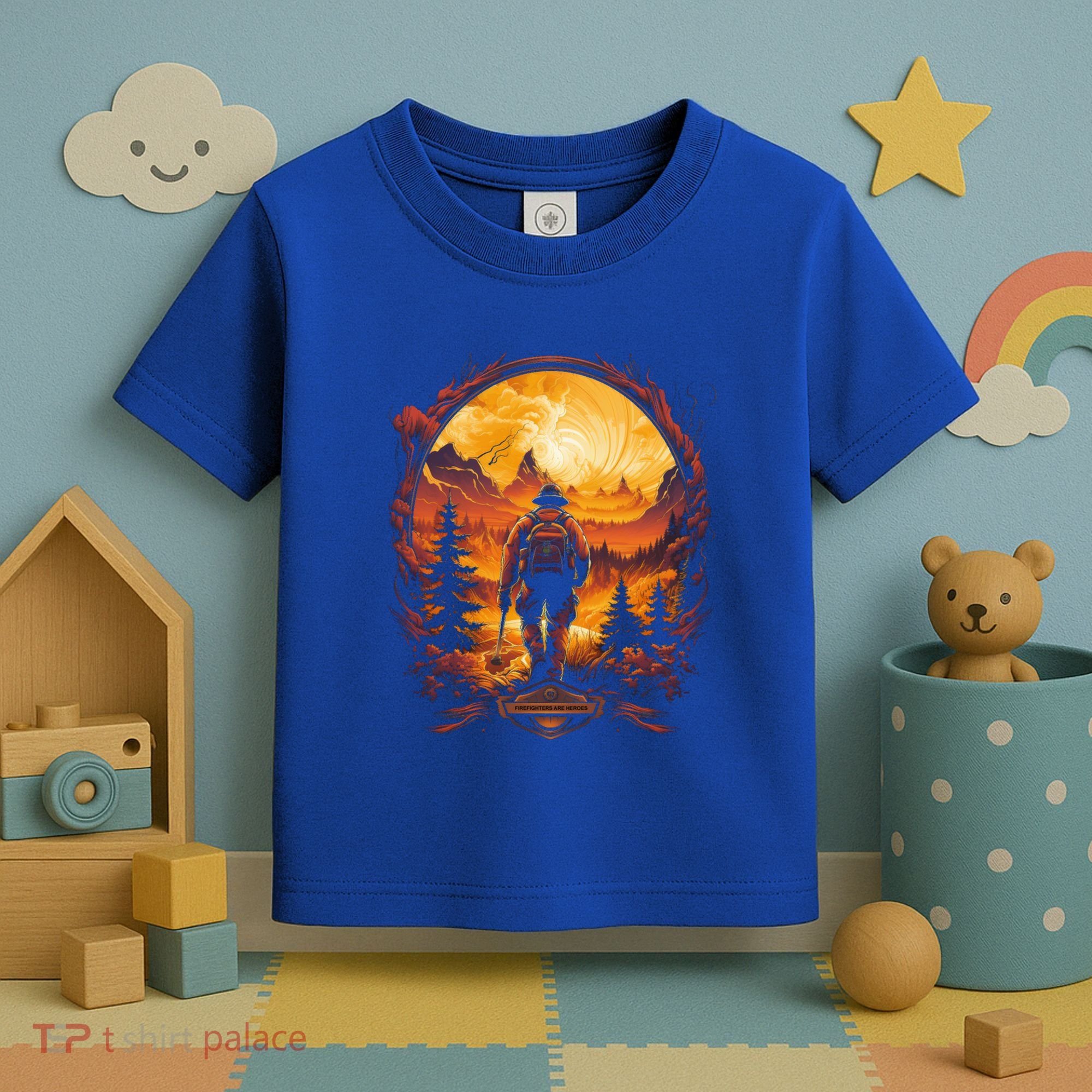 Proud Wildland Fire Rescue Firefighters Veterans Hero Gear Funny Gift Toddler T-Shirt