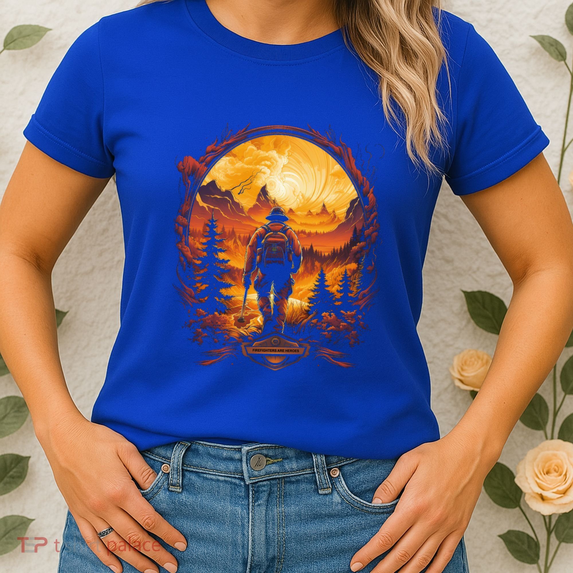 Proud Wildland Fire Rescue Firefighters Veterans Hero Gear Funny Gift Women's T-Shirt