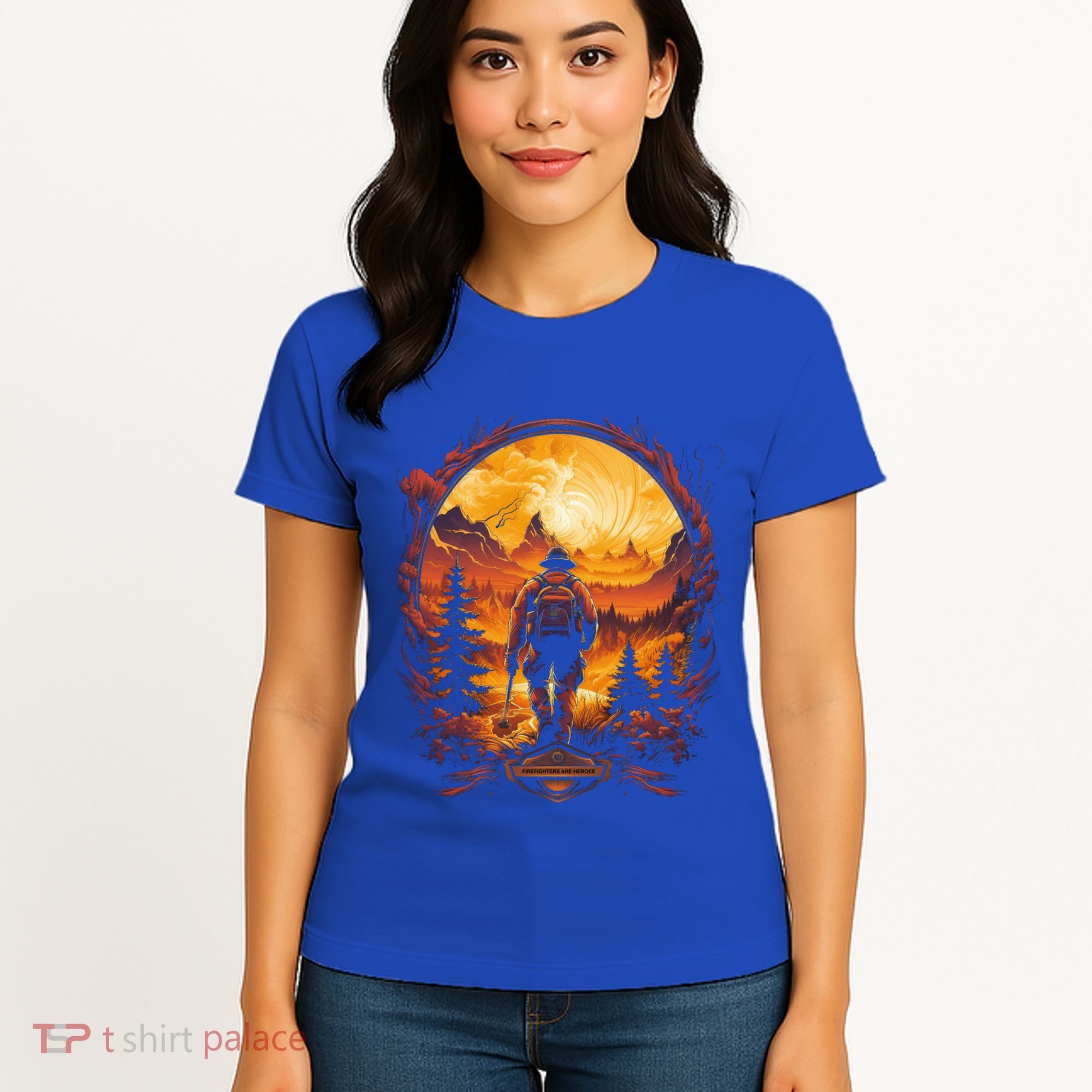 Proud Wildland Fire Rescue Firefighters Veterans Hero Gear Funny Gift Women's T-Shirt
