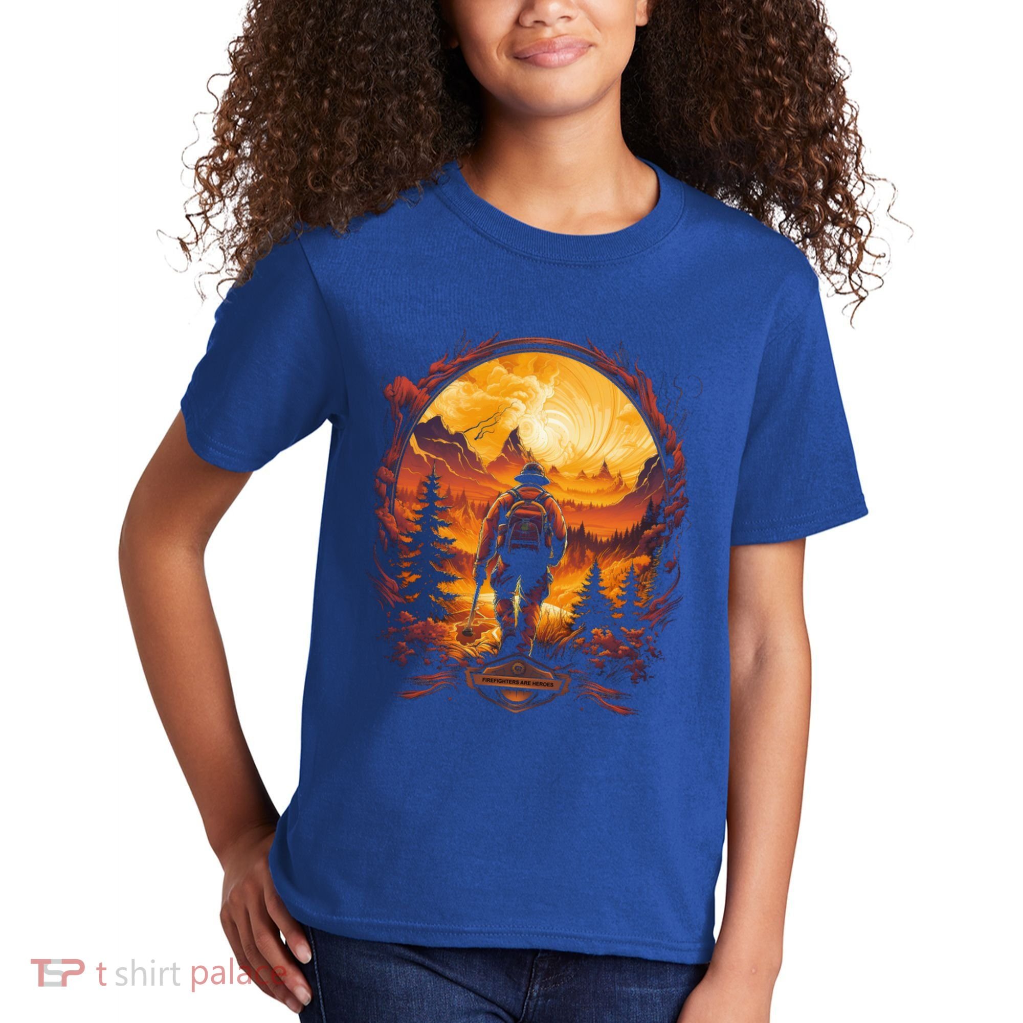 Proud Wildland Fire Rescue Firefighters Veterans Hero Gear Funny Gift Kids T-Shirt