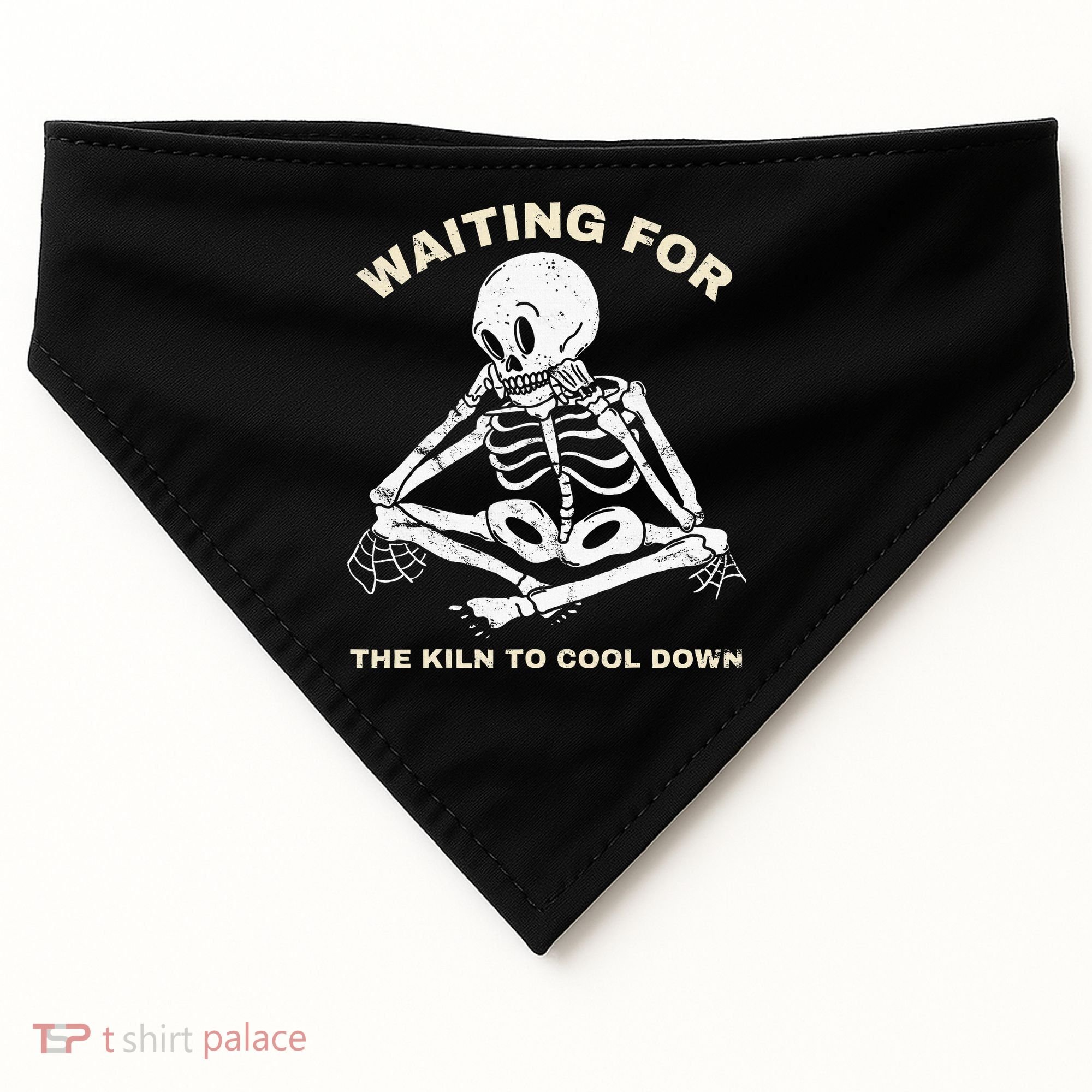Pottery Waiting for the Kiln To Cool Down Funny Pottery USA-Made Doggie Bandana