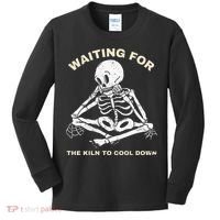 Pottery Waiting for the Kiln To Cool Down Funny Pottery Kids Long Sleeve Shirt thumb 0