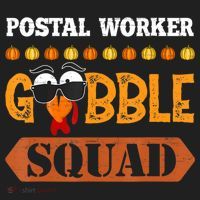 Postal Worker Gobble Squad Mailman Turkey Thanksgiving Match Women's Sweatshirt thumb 2