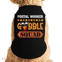 Postal Worker Gobble Squad Mailman Turkey Thanksgiving Match Doggie Tank thumb 0