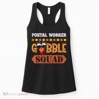 Postal Worker Gobble Squad Mailman Turkey Thanksgiving Match Women's Tank Top thumb 0