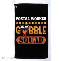Postal Worker Gobble Squad Mailman Turkey Thanksgiving Match Golf Towel thumb 0