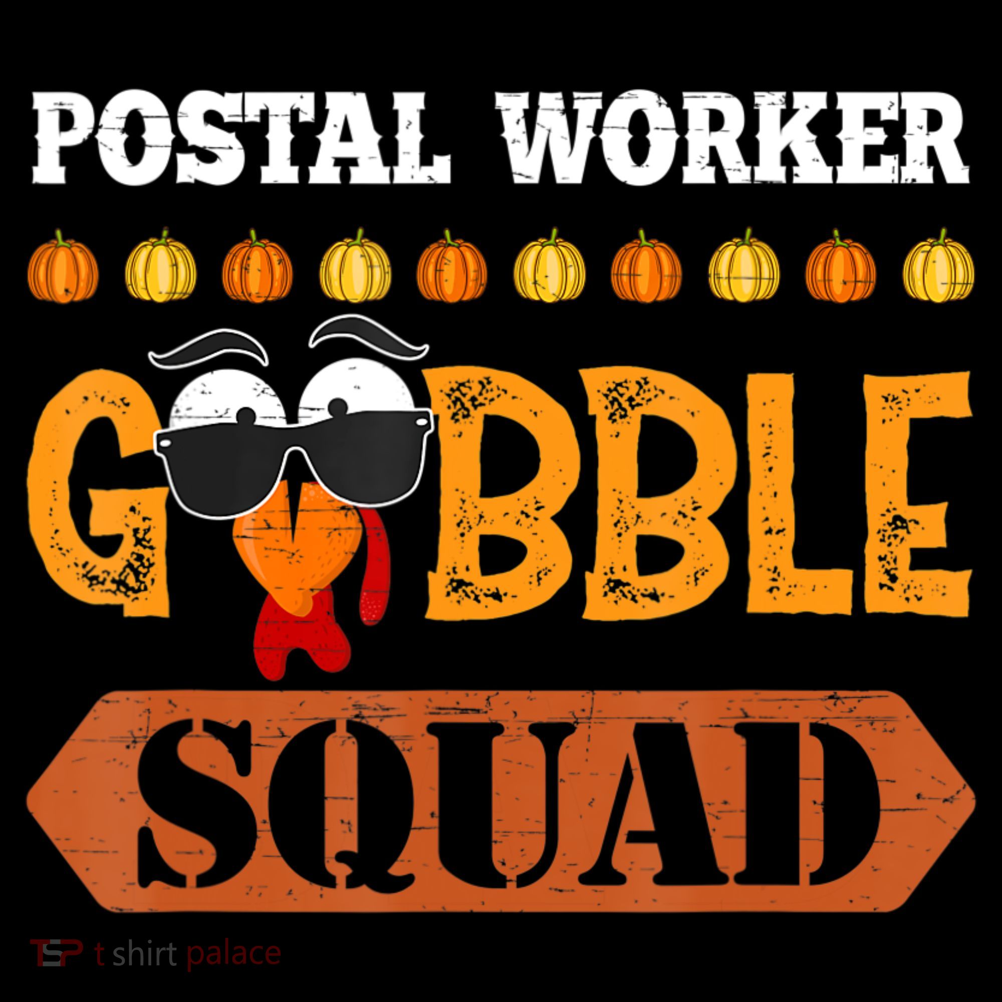 Postal Worker Gobble Squad Mailman Turkey Thanksgiving Match Visor