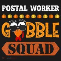 Postal Worker Gobble Squad Mailman Turkey Thanksgiving Match Women's Long Sleeve Shirt thumb 2