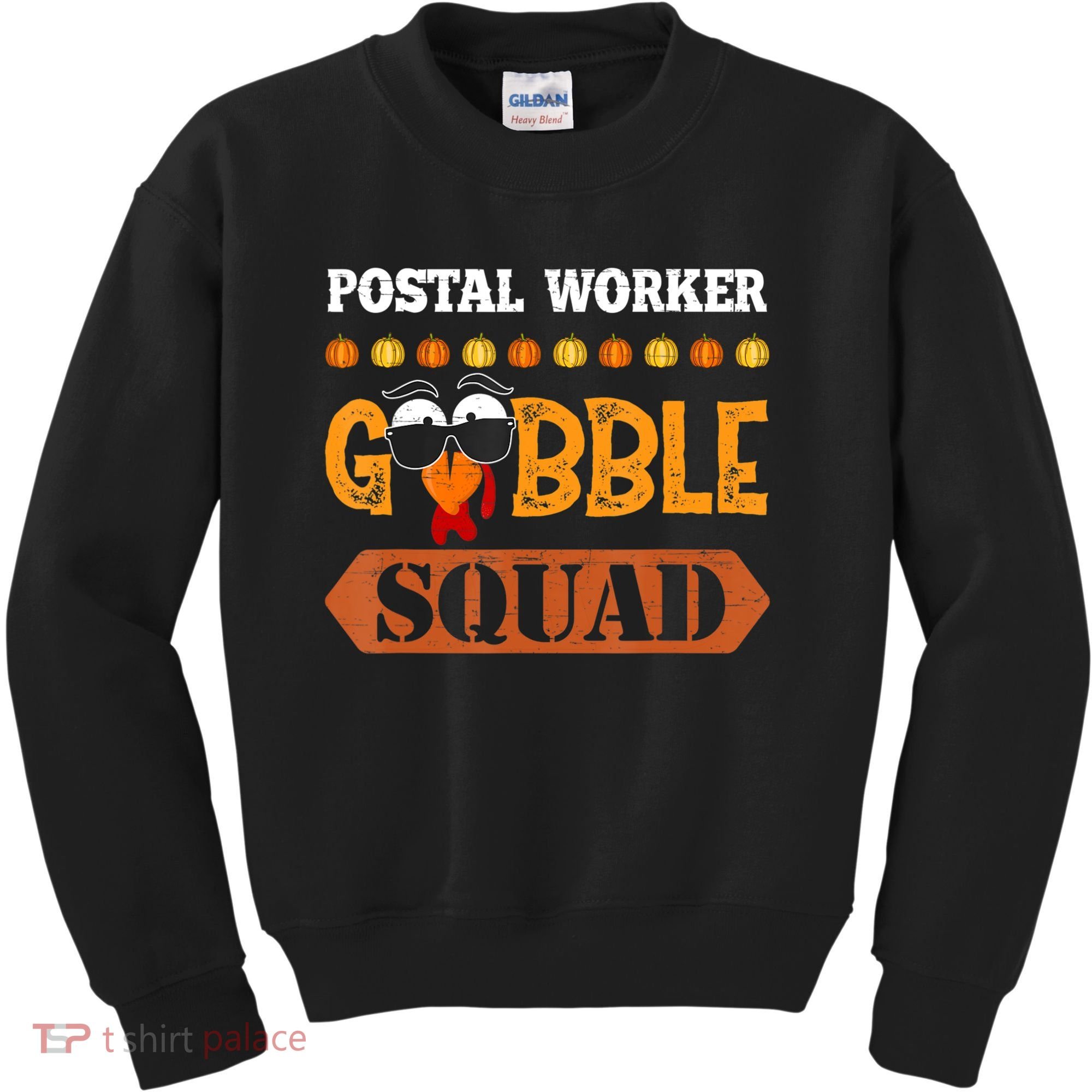 Postal Worker Gobble Squad Mailman Turkey Thanksgiving Match Kids Sweatshirt