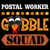 Postal Worker Gobble Squad Mailman Turkey Thanksgiving Match Kids Sweatshirt thumb 2