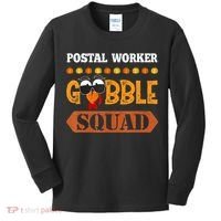Postal Worker Gobble Squad Mailman Turkey Thanksgiving Match Kids Long Sleeve Shirt thumb 0