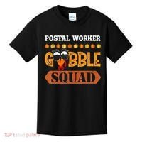 Postal Worker Gobble Squad Mailman Turkey Thanksgiving Match Kids T-Shirt thumb 0