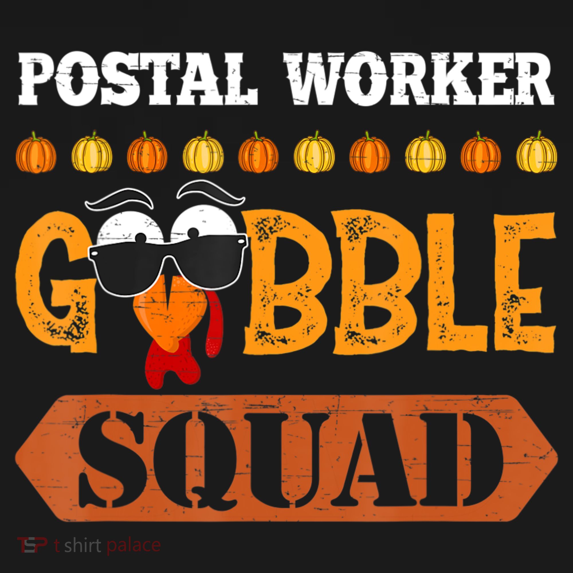 Postal Worker Gobble Squad Mailman Turkey Thanksgiving Match Kids T-Shirt