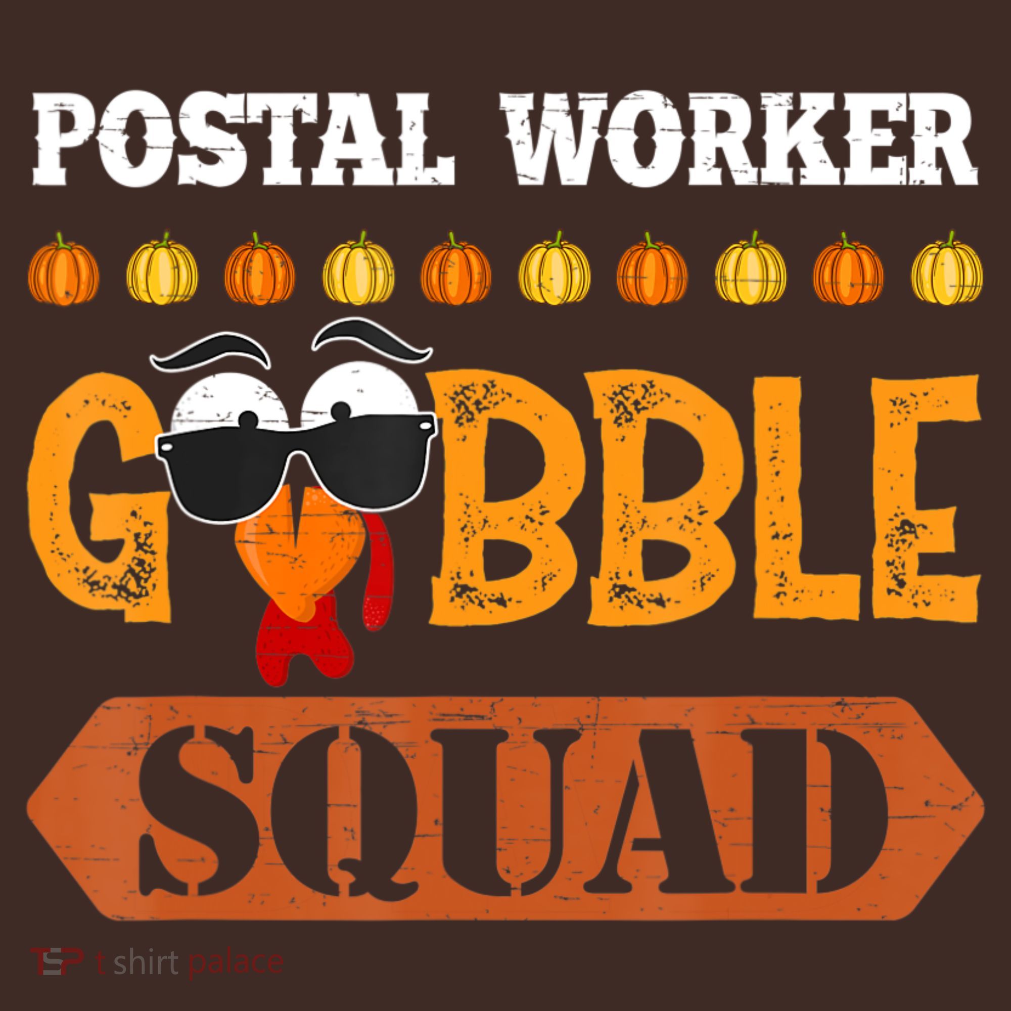 Postal Worker Gobble Squad Mailman Turkey Thanksgiving Match Mousepad