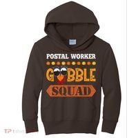Postal Worker Gobble Squad Mailman Turkey Thanksgiving Match Kids Hoodie thumb 0