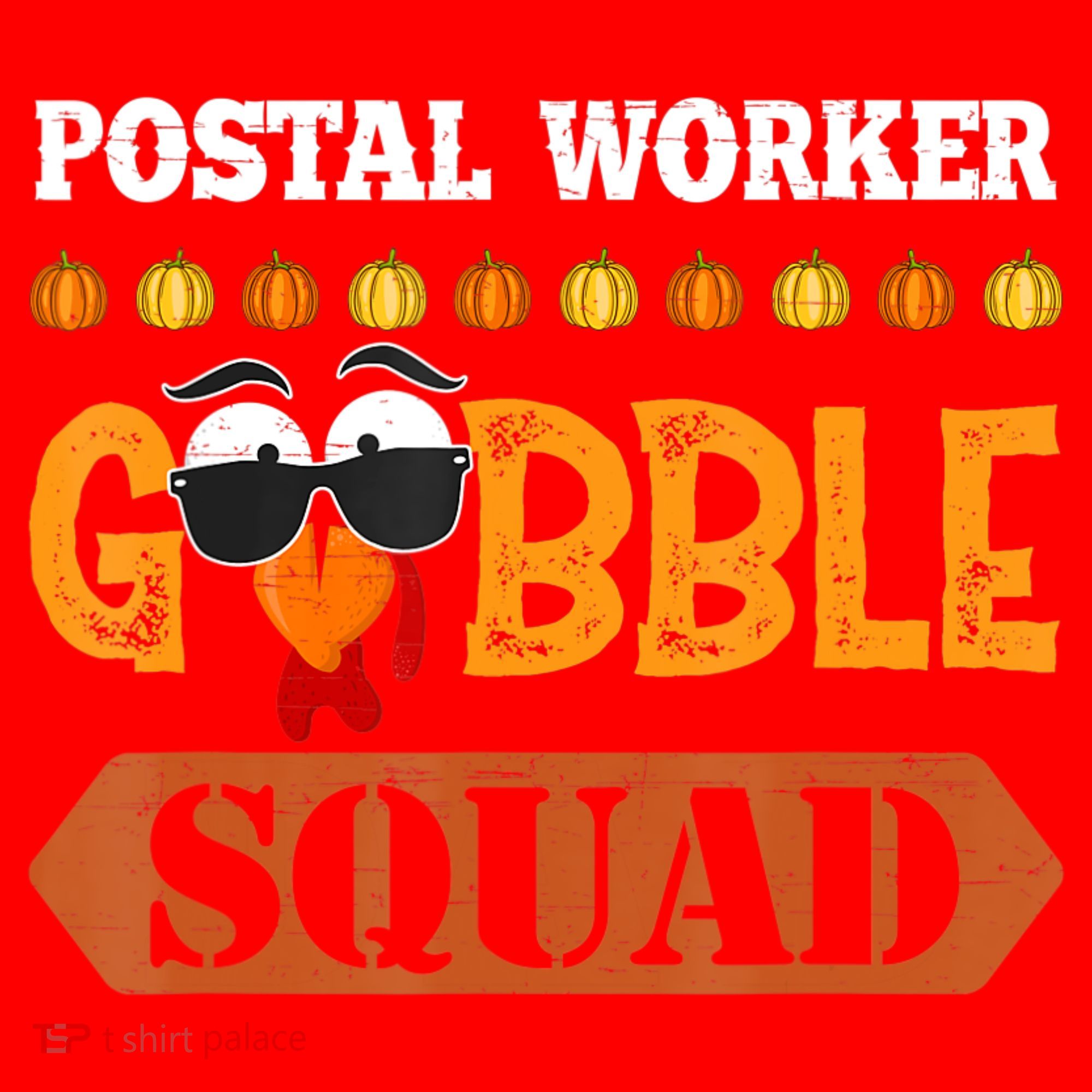 Postal Worker Gobble Squad Mailman Turkey Thanksgiving Match Santa Hat