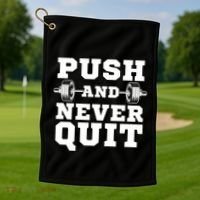Powerlifter Weightlifting Gym Training Workout Powerlifting Gift Golf Towel thumb 1