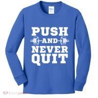 Powerlifter Weightlifting Gym Training Workout Powerlifting Gift Kids Long Sleeve Shirt thumb 0