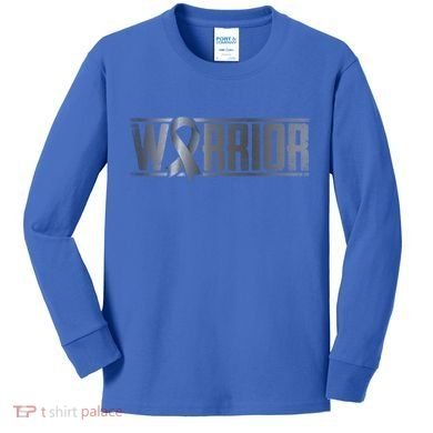 ParkinsonS Warrior Grey Awareness April Month / Day Gift Kids Long Sleeve Shirt