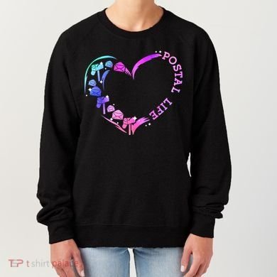 Postal Worker Heart Meaningful Gift Postal Life Mail Carrier Mail Lady Gift Women's Sweatshirt