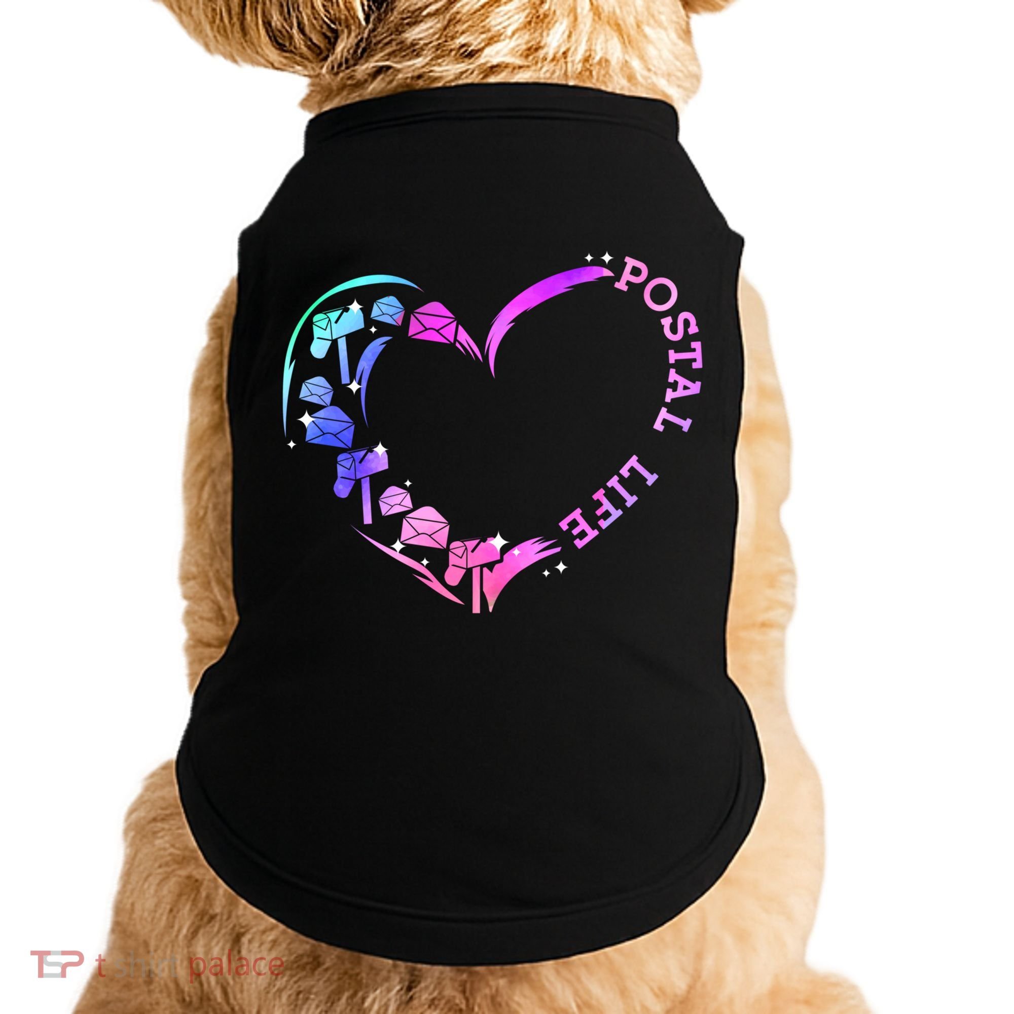 Postal Worker Heart Meaningful Gift Postal Life Mail Carrier Mail Lady Gift Doggie Tank