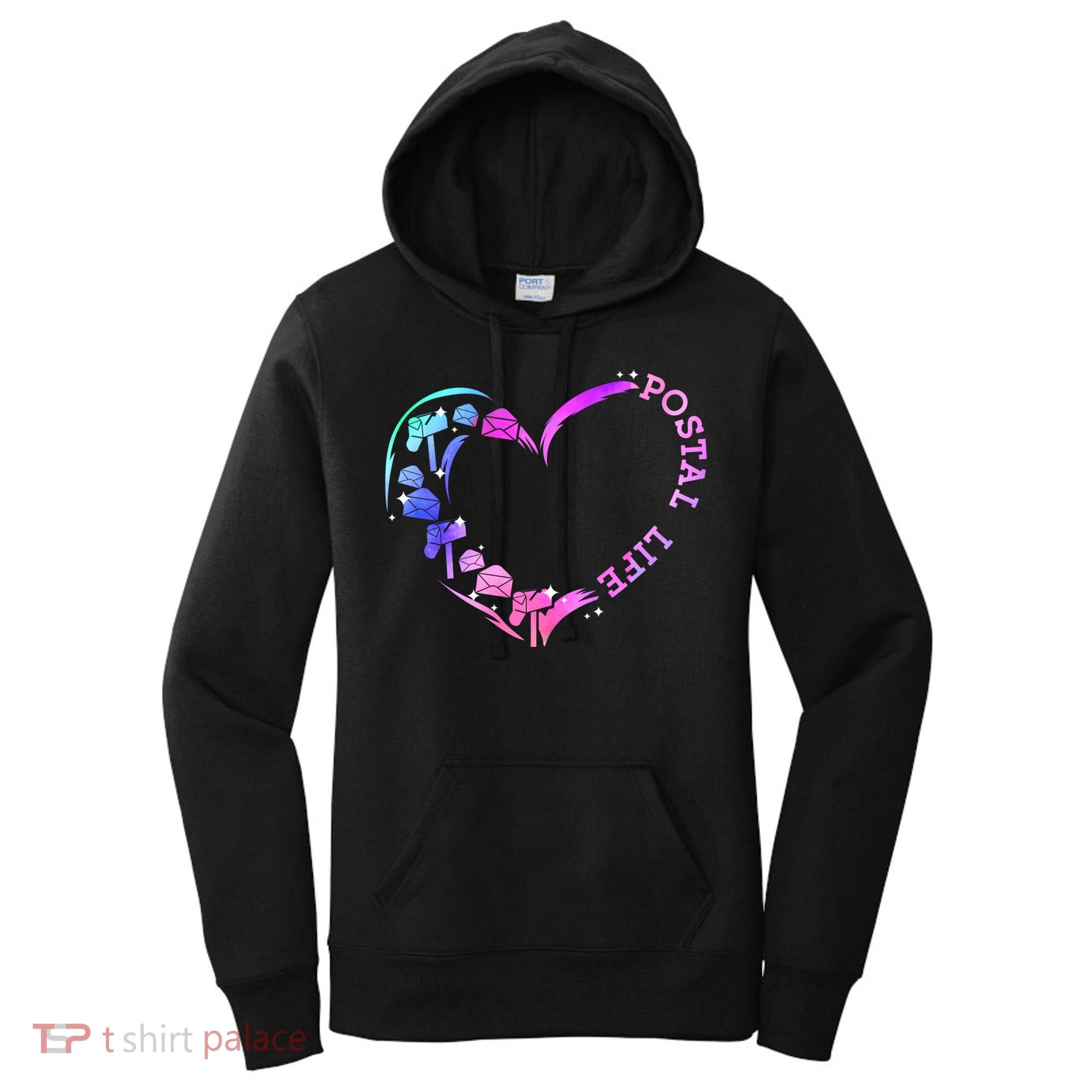 Postal Worker Heart Meaningful Gift Postal Life Mail Carrier Mail Lady Gift Women's Hoodie
