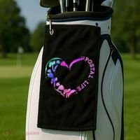 Postal Worker Heart Meaningful Gift Postal Life Mail Carrier Mail Lady Gift Golf Towel thumb 2