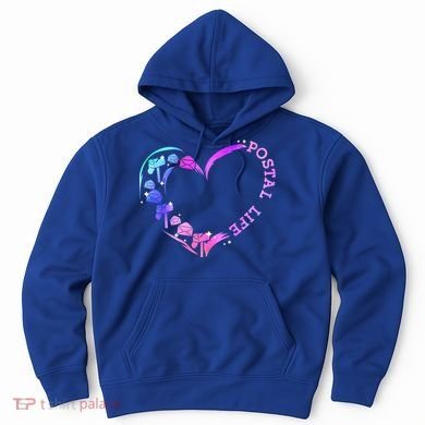 Postal Worker Heart Meaningful Gift Postal Life Mail Carrier Mail Lady Gift Hoodie