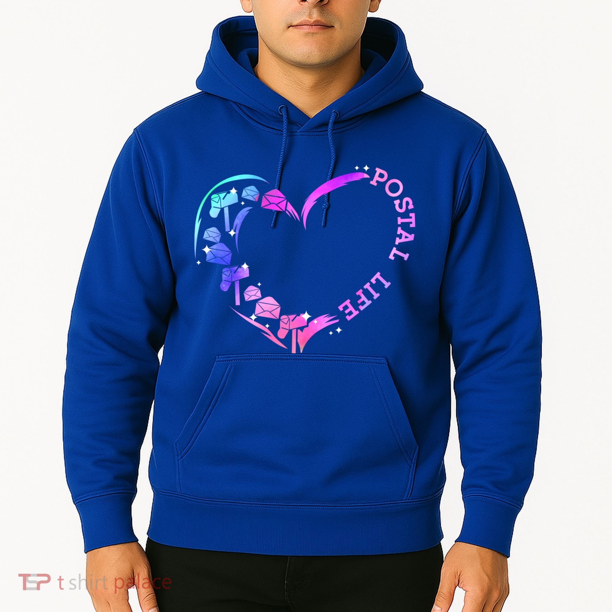 Postal Worker Heart Meaningful Gift Postal Life Mail Carrier Mail Lady Gift Hoodie