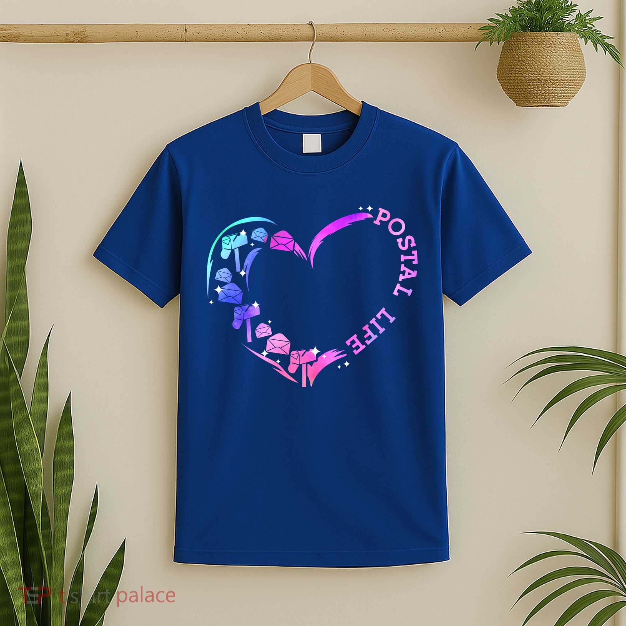 Postal Worker Heart Meaningful Gift Postal Life Mail Carrier Mail Lady Gift T-Shirt