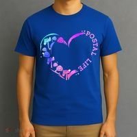 Postal Worker Heart Meaningful Gift Postal Life Mail Carrier Mail Lady Gift T-Shirt thumb 3