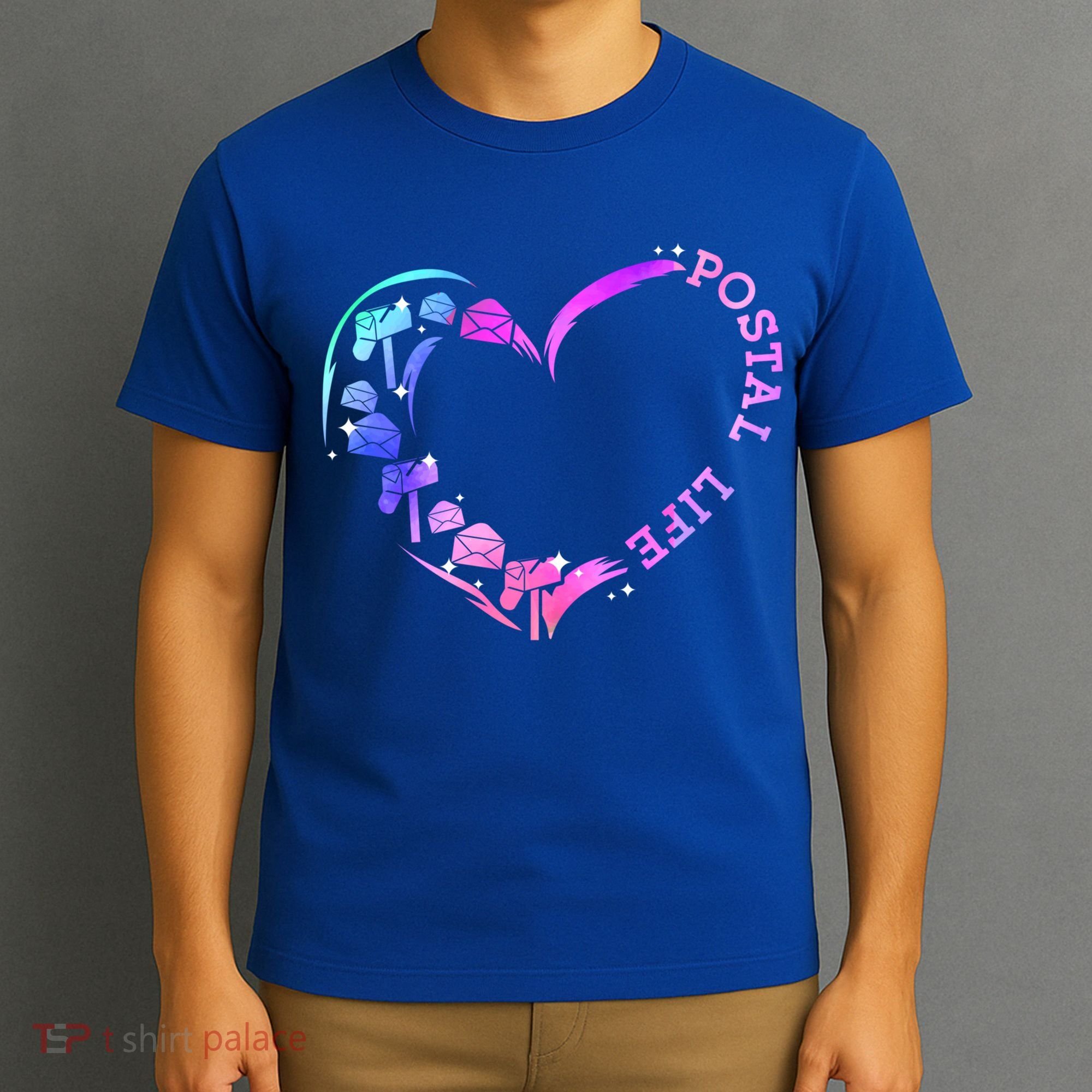 Postal Worker Heart Meaningful Gift Postal Life Mail Carrier Mail Lady Gift T-Shirt