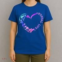 Postal Worker Heart Meaningful Gift Postal Life Mail Carrier Mail Lady Gift T-Shirt thumb 4