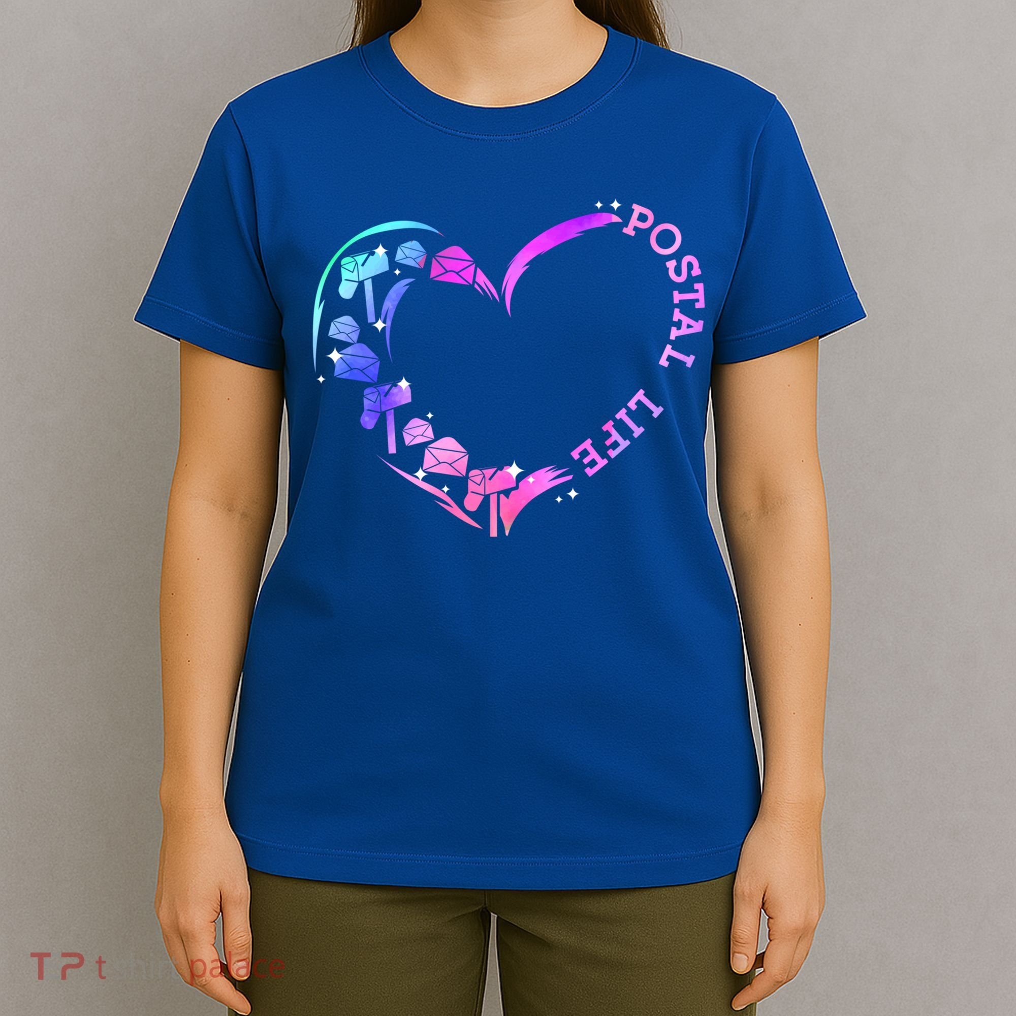 Postal Worker Heart Meaningful Gift Postal Life Mail Carrier Mail Lady Gift T-Shirt
