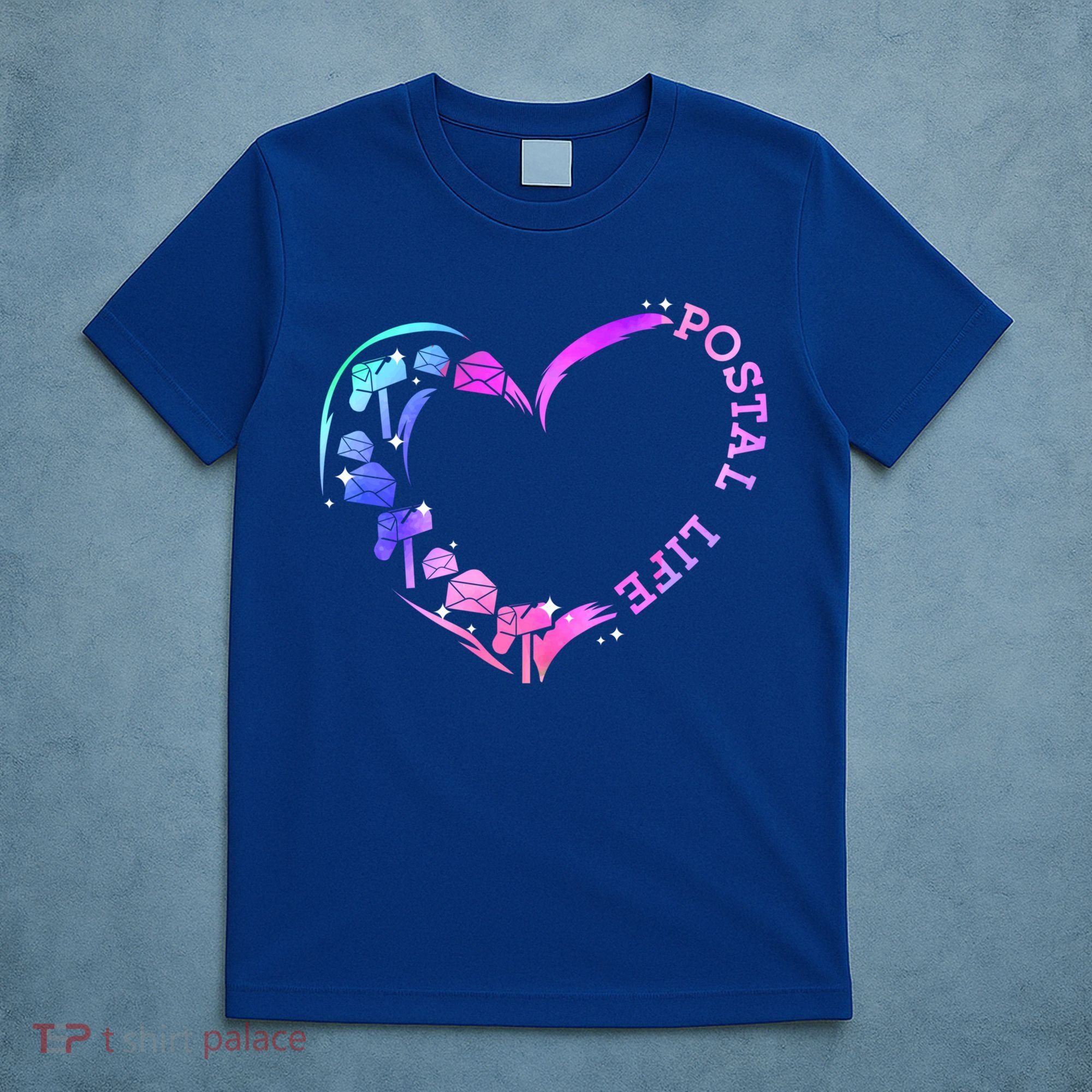 Postal Worker Heart Meaningful Gift Postal Life Mail Carrier Mail Lady Gift T-Shirt