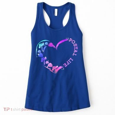 Postal Worker Heart Meaningful Gift Postal Life Mail Carrier Mail Lady Gift Women's Tank Top