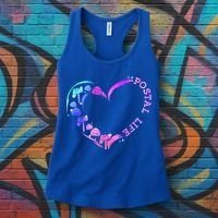 Postal Worker Heart Meaningful Gift Postal Life Mail Carrier Mail Lady Gift Women's Tank Top thumb 3