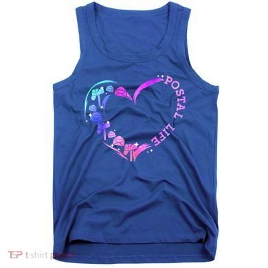 Postal Worker Heart Meaningful Gift Postal Life Mail Carrier Mail Lady Gift Tank Top
