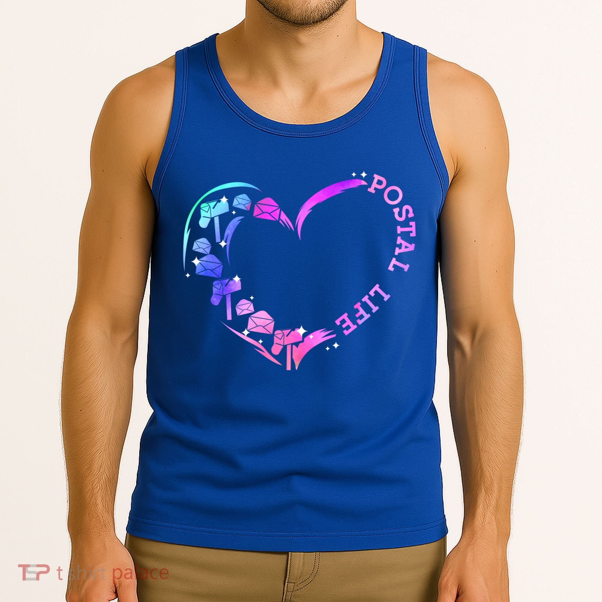 Postal Worker Heart Meaningful Gift Postal Life Mail Carrier Mail Lady Gift Tank Top