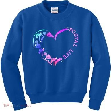 Postal Worker Heart Meaningful Gift Postal Life Mail Carrier Mail Lady Gift Kids Sweatshirt