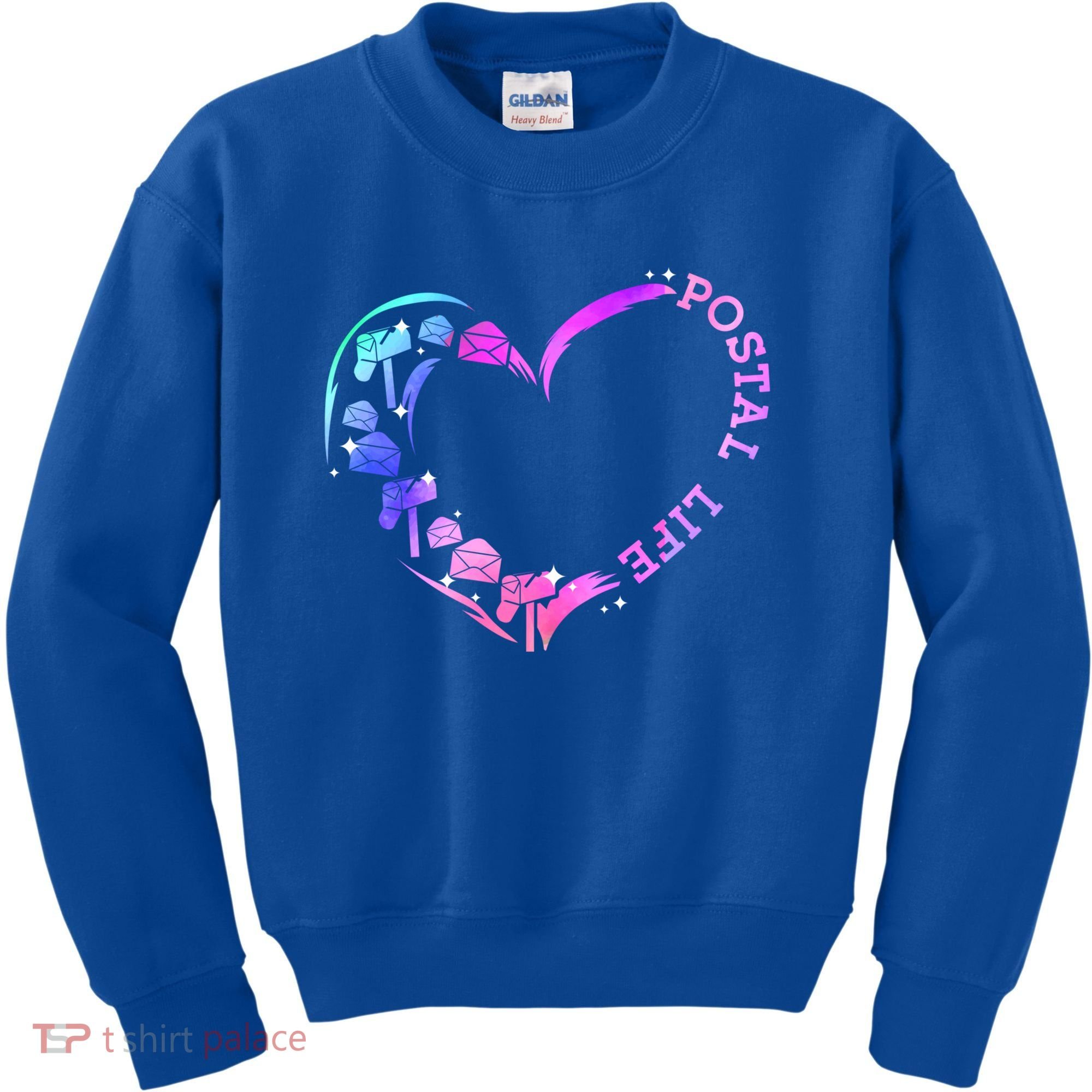 Postal Worker Heart Meaningful Gift Postal Life Mail Carrier Mail Lady Gift Kids Sweatshirt